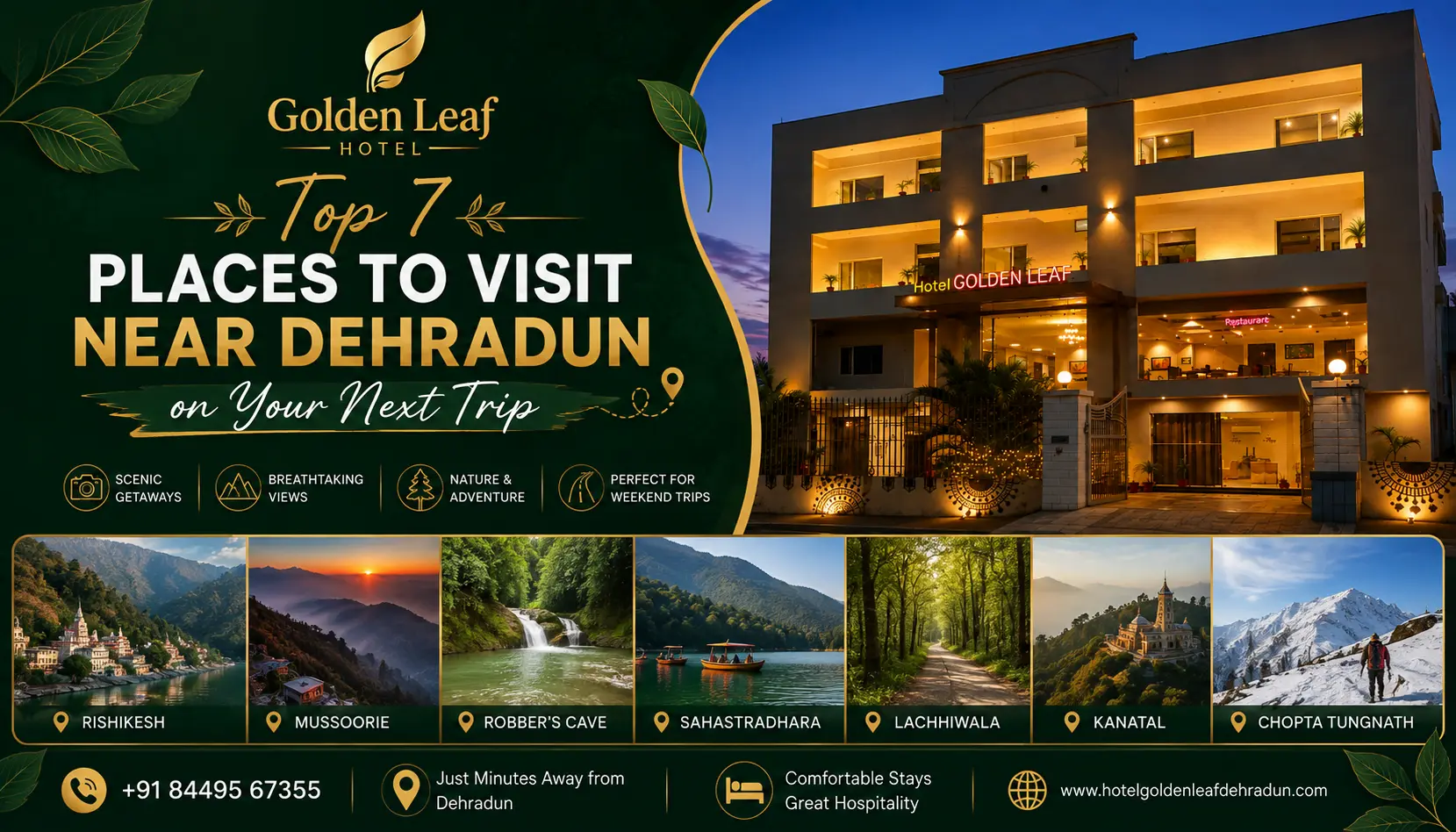 Top 7 Places to Visit Near Dehradun on Your Next Trip