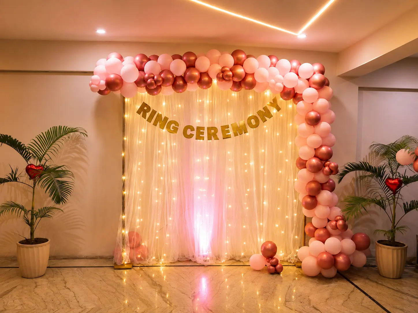 Banquet hall interior at Hotel Golden Leaf