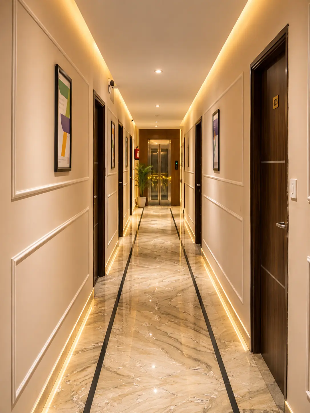 Lobby and reception area at Hotel Golden Leaf