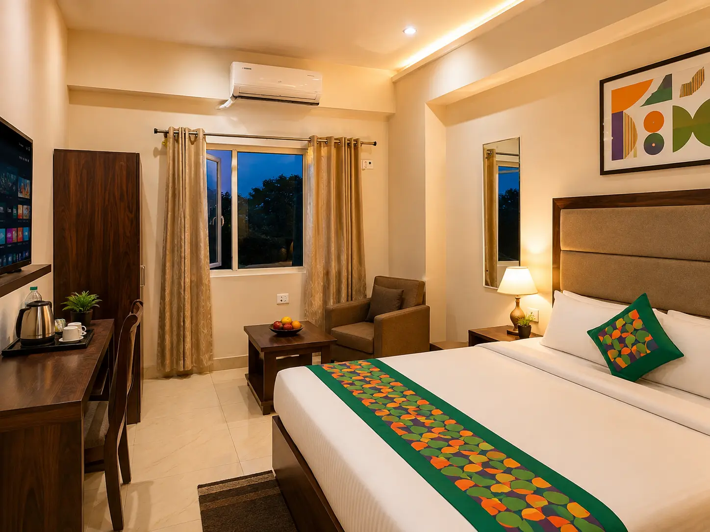 Bedroom detail at Hotel Golden Leaf